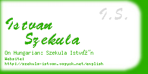 istvan szekula business card